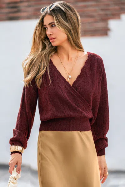 Cupshe Falling For Fall Red Reversible Sweater In Multi