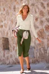 Cupshe Fashionably Late Cream Sweater In Neutral