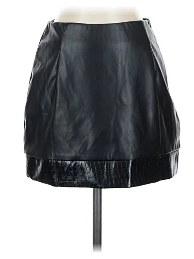 Cupshe Faux Leather Skirt In Black