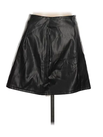 Cupshe Faux Leather Skirt In Black