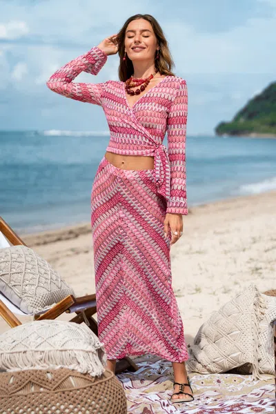 Cupshe Feel It Out Abstract Maxi Sarong In Purple