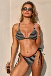 Cupshe Felt Cute Striped Bikini Set In Multi