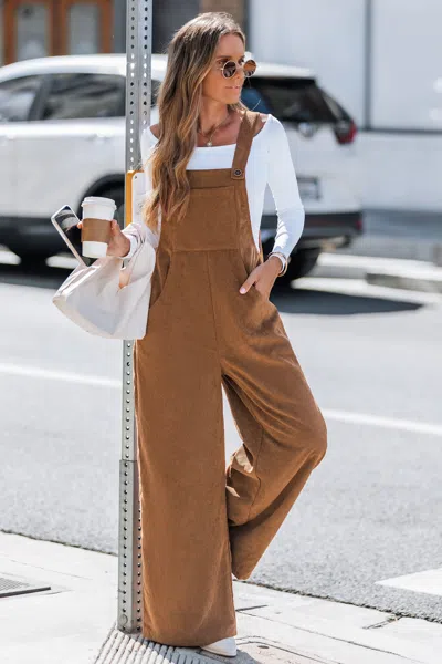 Cupshe Fireside Fun Brown Jumpsuit