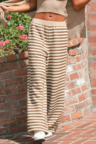 Cupshe First Draft Striped Pants In Brown