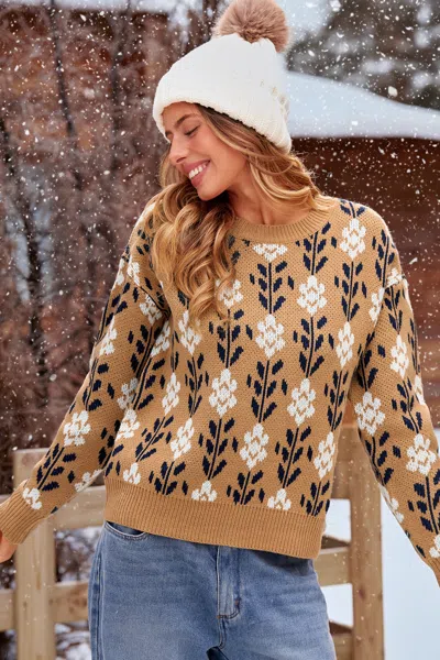 Cupshe Fit Check Floral Sweater In Neutral