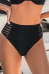 Cupshe Flirtacious Bliss Black Bikini Bottoms In Black