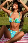 Cupshe Floral Fun Floral Bikini Set In Blue