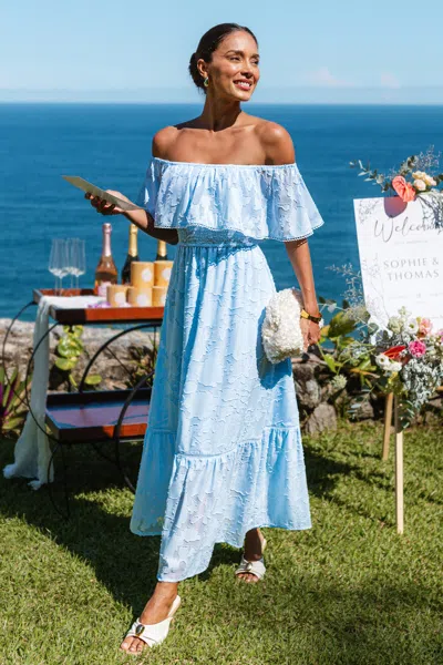 Cupshe Forget-me-not Blue Maxi Dress