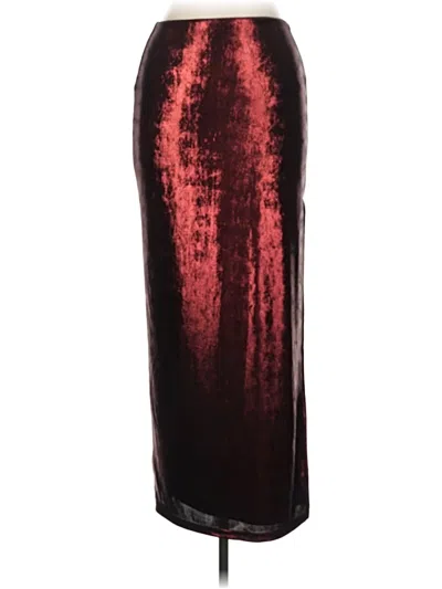 Pre-owned Cupshe Formal Skirt In Burgundy