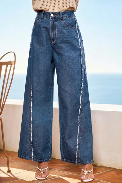 Cupshe Fray Away Blue Jeans