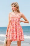 Cupshe Free Spirit Glow Boho Mini Dress In Pink