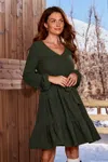 Cupshe Free To Roam Green Mini Dress In Green