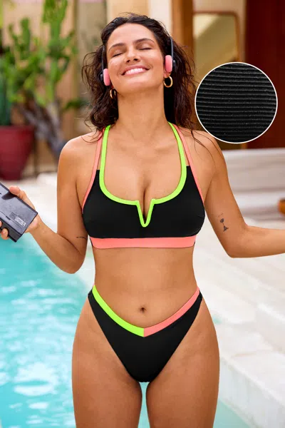 Cupshe Freestyle Black Bikini Set