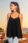 Cupshe Fresh Comfort Black Top In Black