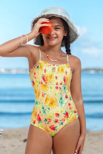 Cupshe Fresh Lemonade Fruit Print One-piece Swimsuit