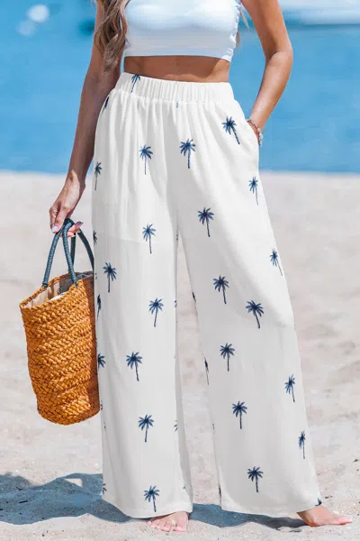 Cupshe Fresh Start Energy Tropical Pants In White