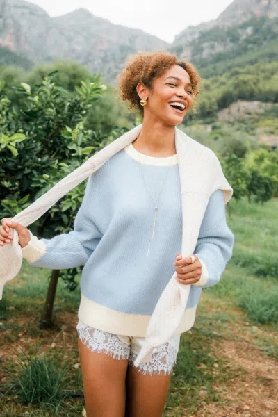 Cupshe Frosted Blue Sweater