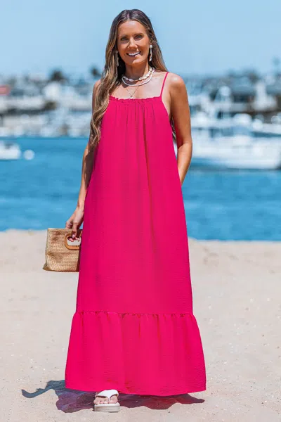 Cupshe Fuchsia Flame Pink Maxi Dress