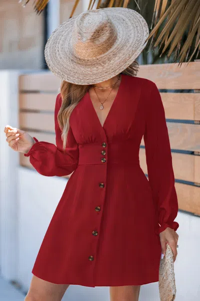 Cupshe Full Attention Red Mini Dress