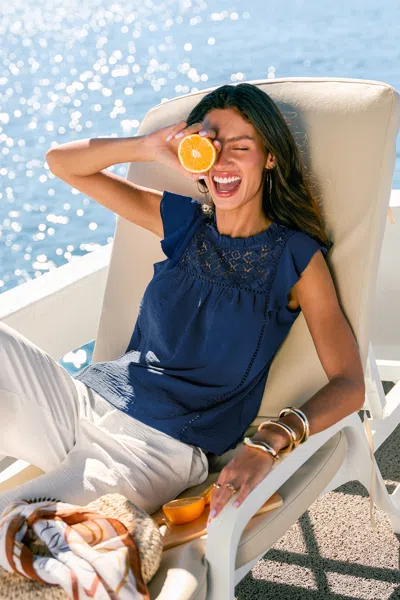 Cupshe Full Of Wonder Blue Top