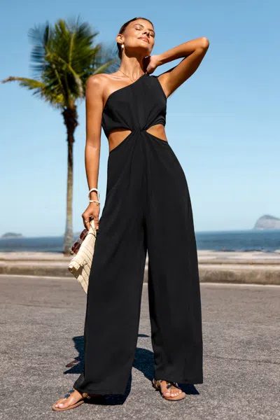 Cupshe Fully Booked Black Jumpsuit