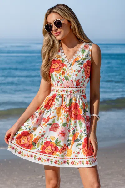 Cupshe Gaia Floral Mini Dress In Multi