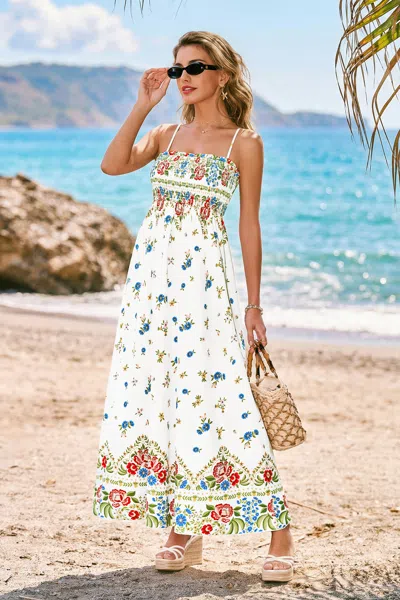 Cupshe Gentle Start Floral Maxi Dress In Multi