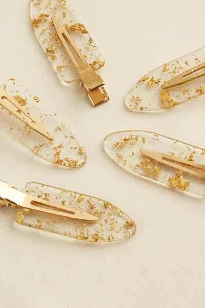 Cupshe Glimmer Gold-tone Hair Clip Set