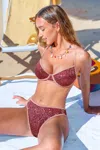 Cupshe Glistening Waves Mauve Bikini Set In Burgundy