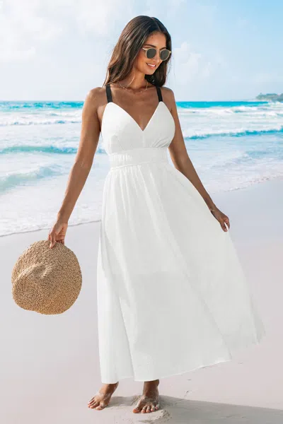 Cupshe Glow Figure White Maxi Dress