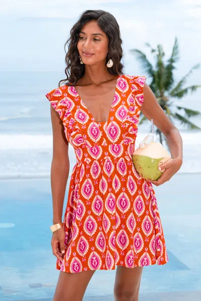 Cupshe Glowing Up Ornate Mini Dress In Multi