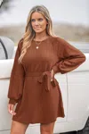 Cupshe Golden Ember Brown Mini Dress In Brown