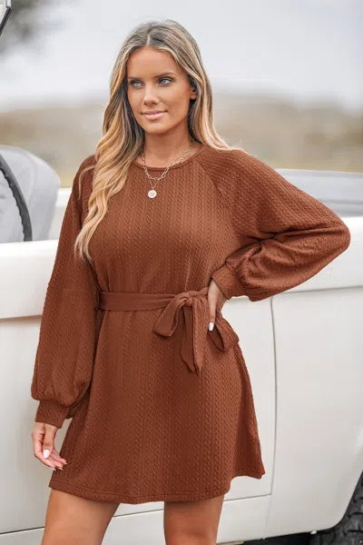 Cupshe Golden Ember Brown Mini Dress