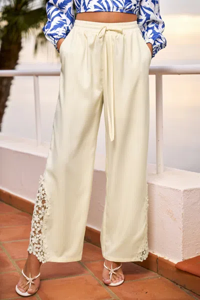 Cupshe Good Faith Cream Pants In Neutral