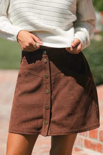 Cupshe Good For The Soul Brown Mini Skirt
