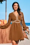 Cupshe Good Karma Brown Mini Dress