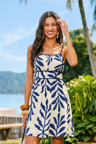 Cupshe Good Outlook Tropical Mini Dress In White