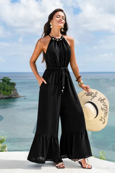 Cupshe Good Weather Black Jumpsuit