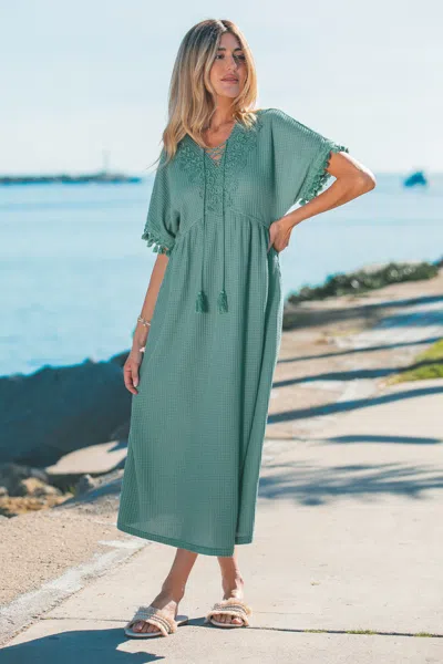 Cupshe Grotto Green Maxi Dress