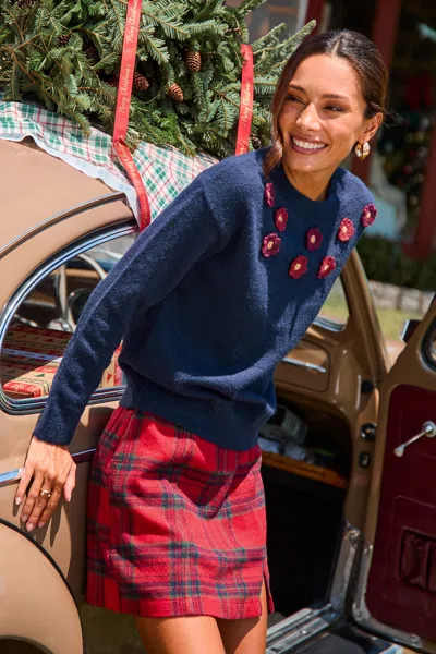 Cupshe Growing On Me Floral Sweater In Blue