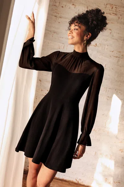 Cupshe Hard To Get Black Mini Dress