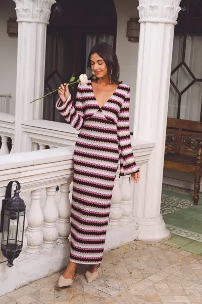 Cupshe Head Over Heels Striped Maxi Dress In Multi