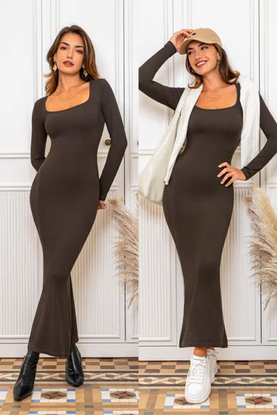 Cupshe Headliner Brown Maxi Dress