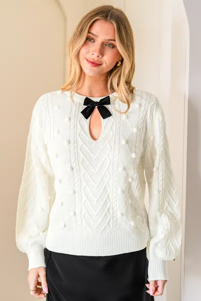 Cupshe Heart Full Beige Sweater