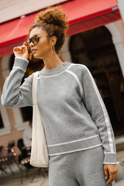 Cupshe Here & Now Grey Sweater In Gray