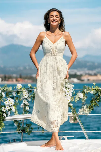 Cupshe High Summer Beige Maxi Dress In Multi