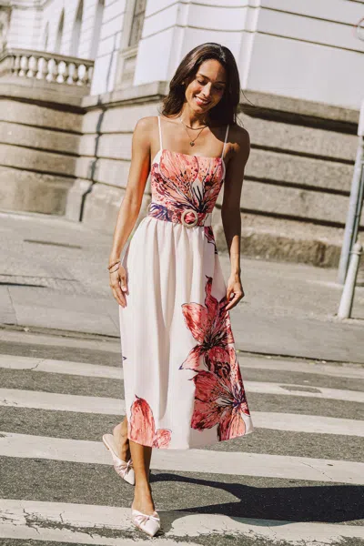 Cupshe Honolulu Haze Floral Midi Dress In Neutral