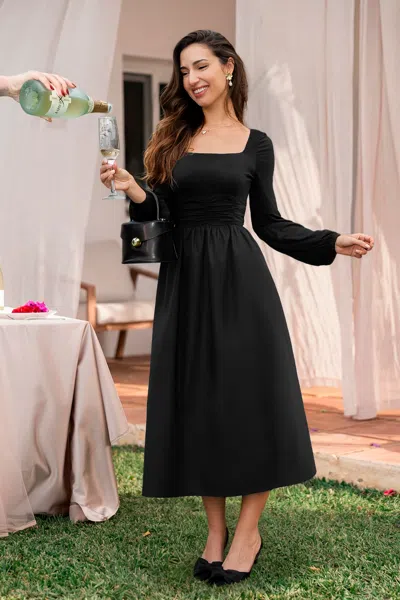 Cupshe Hopelessly Devoted Black Maxi Dress