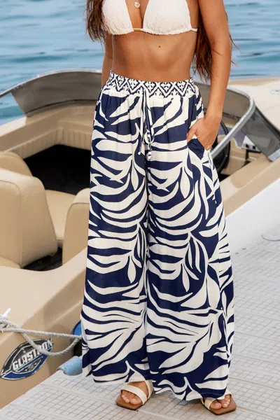 Cupshe Horseback At Sunset Tropical Cover-up Pants In Multi