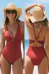 Cupshe Hot Cherry Red One-piece Swimsuit In Multi